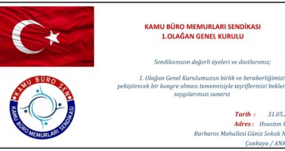KAMU BÜRO MEMURLARI SENDİKASI 1.OLAĞAN GENEL KURULU